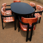 6-seater oval black